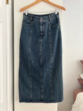 Modern Citizen Denim Straight Maxi Skirt - Size Small